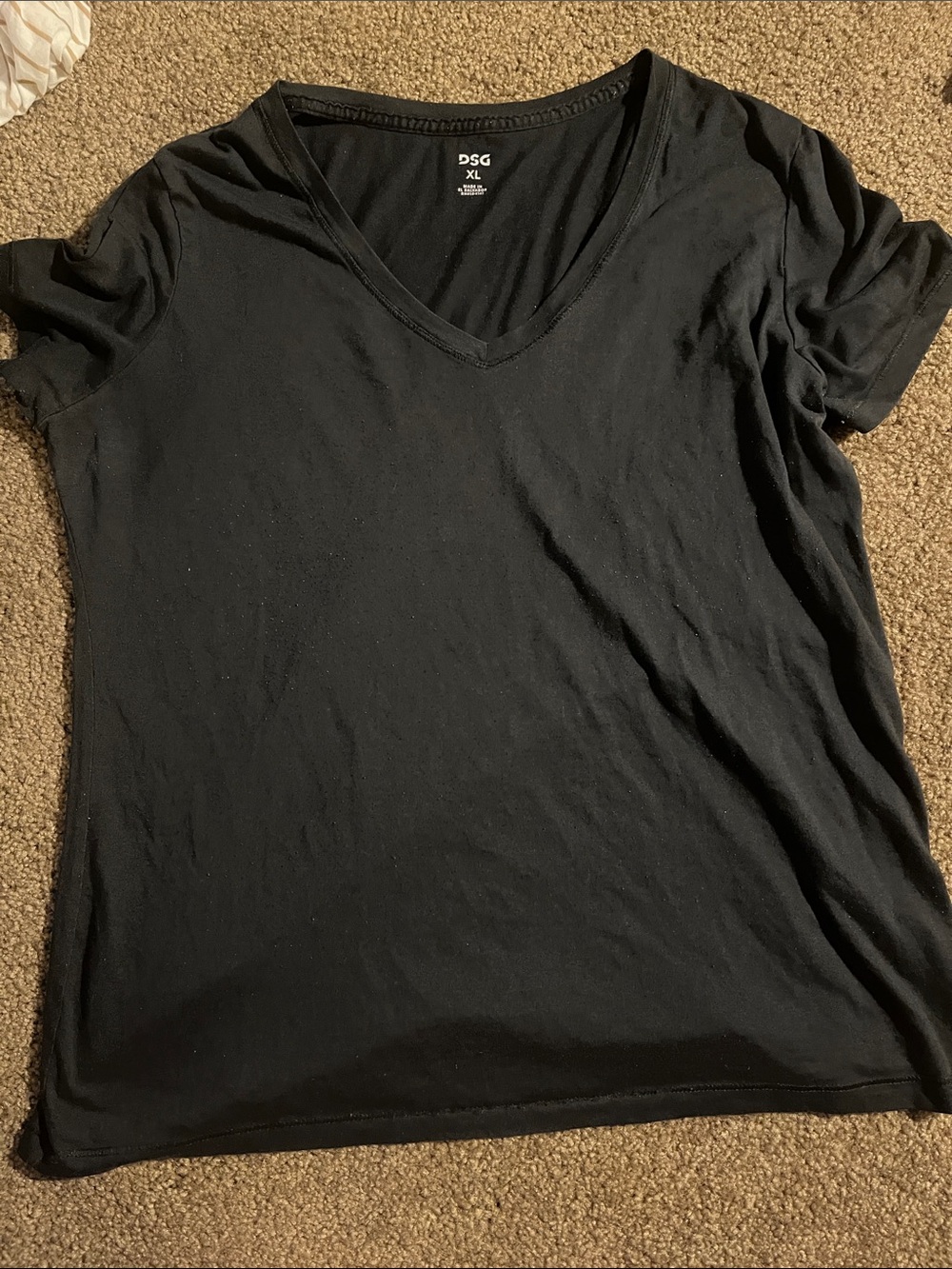 DSG Black V-Neck Short Sleeve Tee